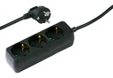GRUNDIG 3 Way Power Socket 1.5m Black