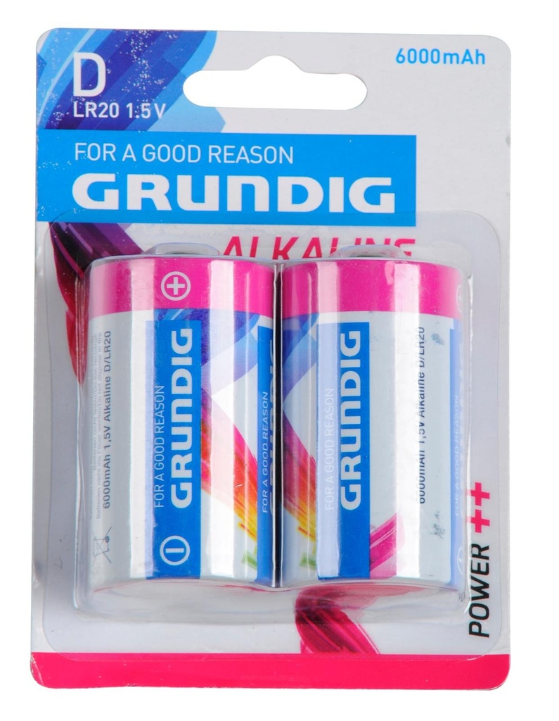 GRUNDIG Alkaline D LR20 1.5V Battery 6000mAh