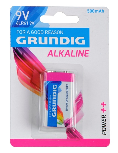 [871125251676] GRUNDIG Alkaline Battery 9V 500mAh 6LR61