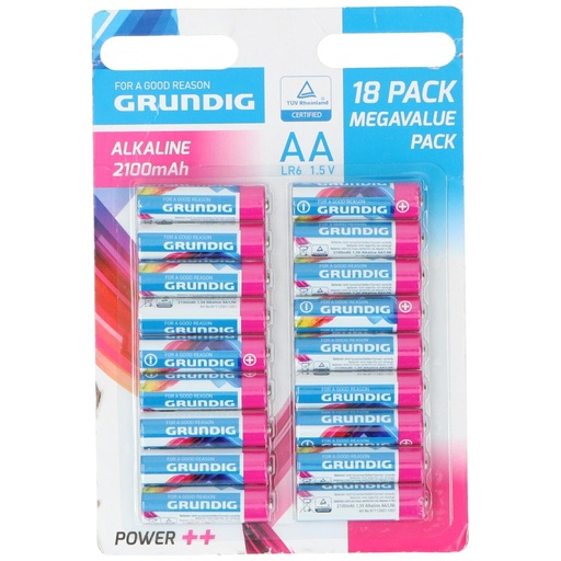 [871125214568] GRUNDIG Alkaline AA Battery LR6 1.5V 2100mAh