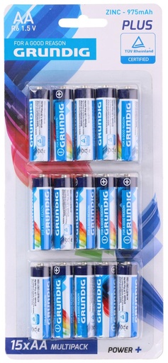 [871125208716] GRUNDIG AA Battery Zinc 975mAh 1.5V Multipack
